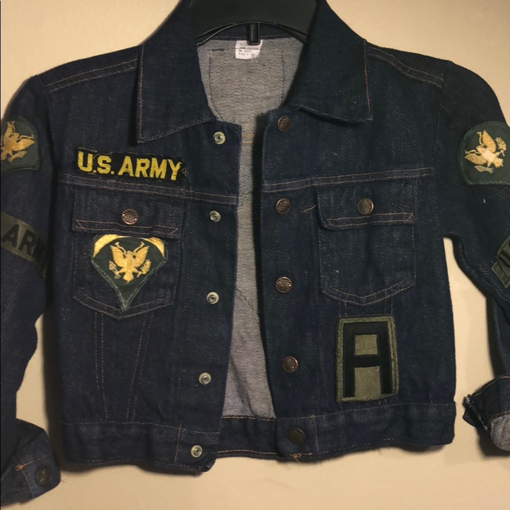 Kids Denim Army Jacket Size 8